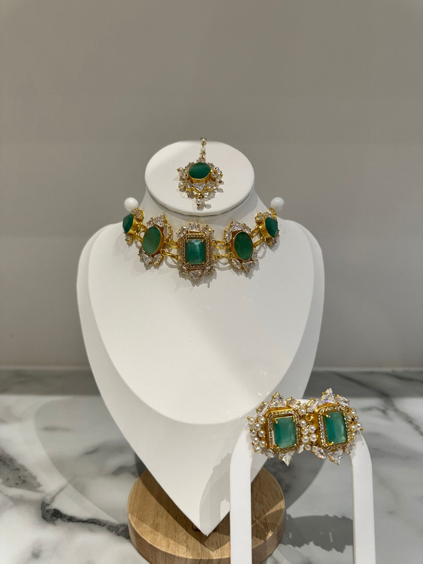 Sage Green Choker Set