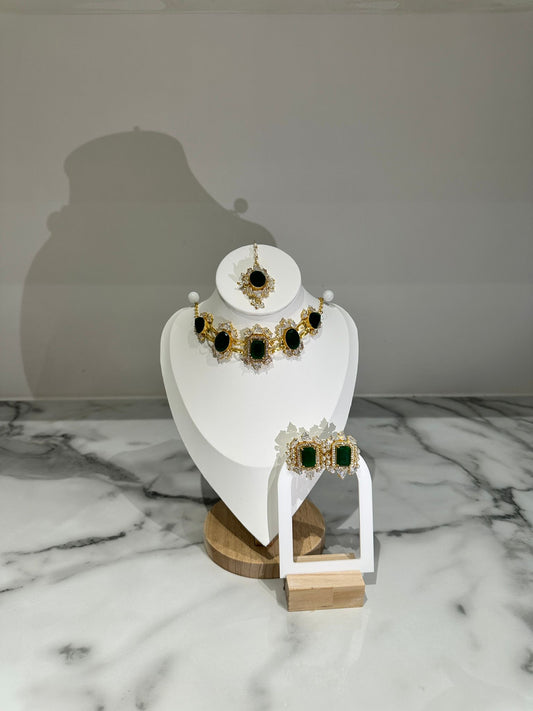 Emerald Green Choker Set