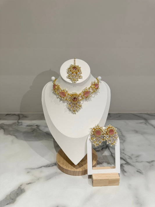 Pink Bridesmaid Jewellery Set