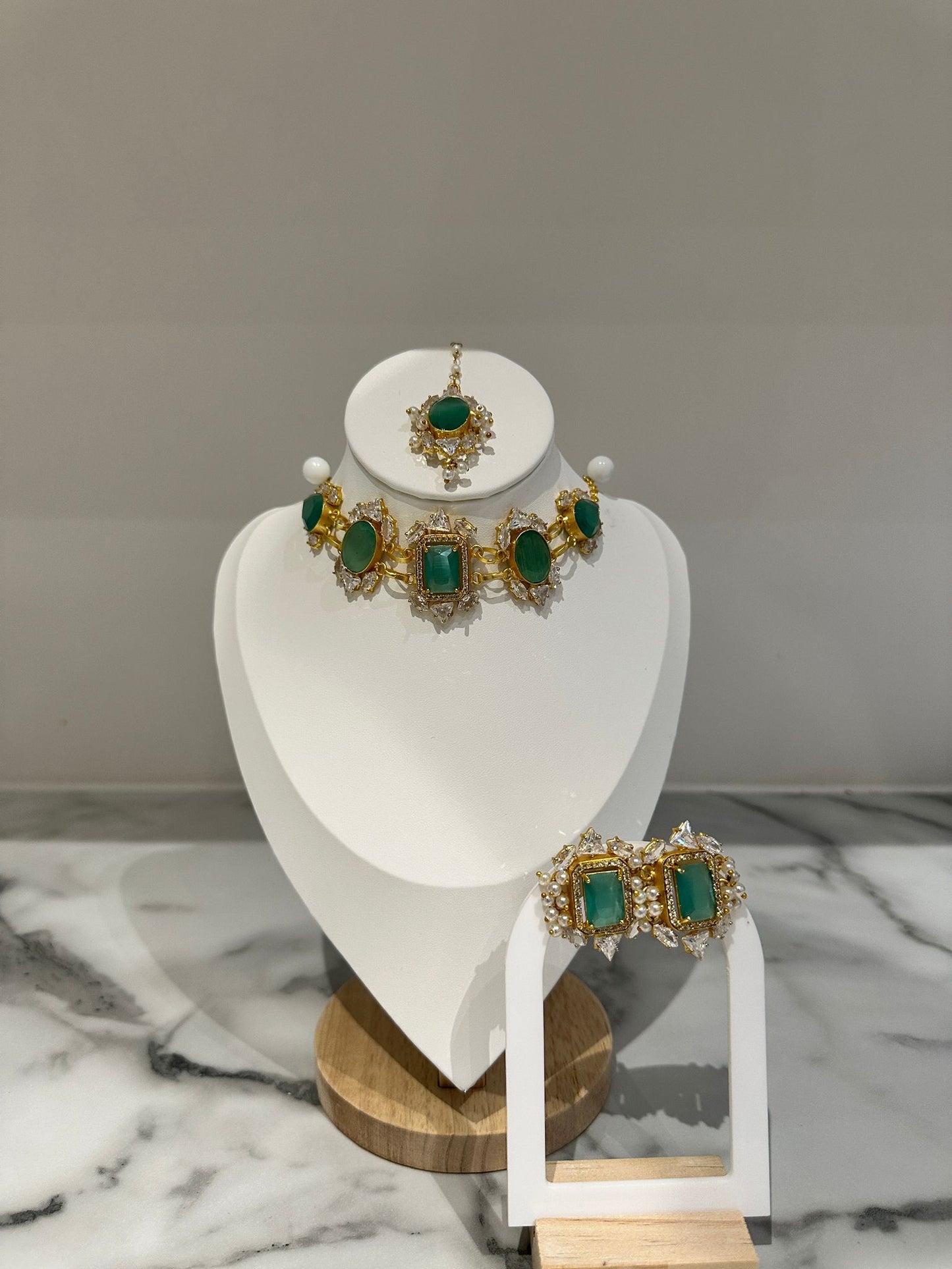 Sage Green Choker Set